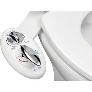 Self Cleaning Dual Nozzle- Hot and Cold Water Non-Electric Bidet toilet (White)